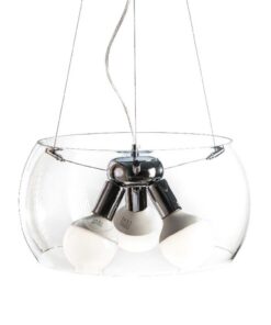 Κρεμαστό Φωτιστικό Οροφής 3xE27 Ø400 Γυαλί Διάφανο ACA DECOR – CX1009P40CL