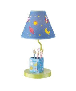 Παιδικό Πορτατίφ Διάστημα E27 με Μολυβοθήκη Ø210 Μέταλλο-MDF-Ύφασμα Πολύχρωμο ACA DECOR – MT120181