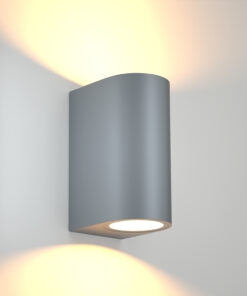 it-Lighting Michigan 2xGU10 Outdoor Up-Down Wall Lamp Grey D14.7cmx9cm (80200134)