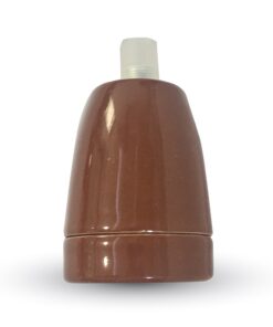 Καφέ κεραμικό δοχείο με καπάκι, ιδανικό για αποθήκευση υγρών ή καλλυντικών προϊόντων.