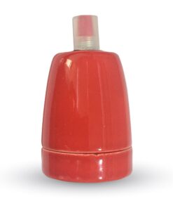 Κόκκινο μοντέρνο διακοσμητικό βάζο με καπάκι, ιδανικό για κομψή διακόσμηση εσωτερικών χώρων.