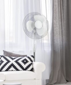 Ανεμιστήρας Δαπέδου 55W με Ορθοστάτη Λευκός με 3 Πτερύγια Φ45 ACA – FANSPWH10