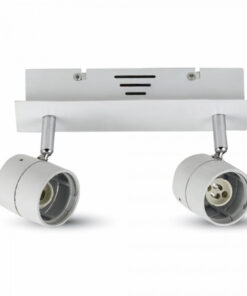 Φωτιστικό – Βάση Σποτ 2xGU10 V-TAC Οροφής – Τοίχου Λευκή – 3618