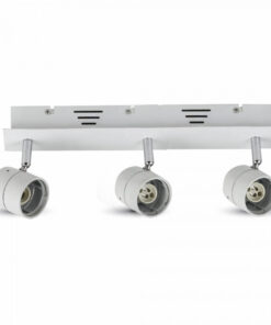 Φωτιστικό – Βάση Σποτ 3xGU10 V-TAC Οροφής – Τοίχου Λευκή – 3619