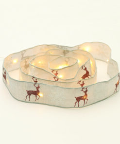 WHITE RIBBON WITH REINDEERS 20 LED ΛΑΜΠ.ΧΑΛΚΟΥ WW ΑΣΗΜΙ ΚΑΛ. ΜΠΑΤ:2XAA(ΔΕΝ ΠΕΡΙΛ) IP20 2m 30cm 1.2W ACA – X07201189