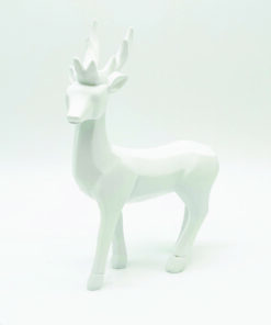 ΔΙΑΚΟΣΜΗΤΙΚΟ RESIN ΕΛΑΦΙ  ΛΕΥΚΟ 17x6x25cm ACA – X156415