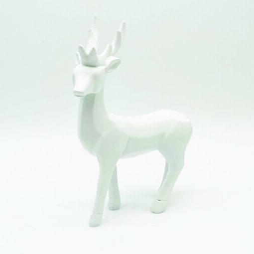 ΔΙΑΚΟΣΜΗΤΙΚΟ RESIN ΕΛΑΦΙ  ΛΕΥΚΟ 17x6x25cm ACA – X156415