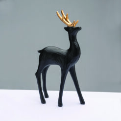 ΔΙΑΚΟΣΜΗΤΙΚΟ RESIN  ΕΛΑΦΙ ΜΑΥΡΟ 16x7x31cm ACA – X1573616