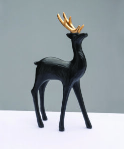 ΔΙΑΚΟΣΜΗΤΙΚΟ RESIN  ΕΛΑΦΙ ΜΑΥΡΟ 16x7x31cm ACA – X1573616