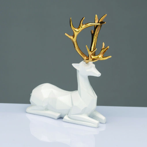 ΔΙΑΚΟΣΜΗΤΙΚΟ RESIN ΕΛΑΦΙ  ΛΕΥΚΟ 6x8x20cm ACA – X1584614