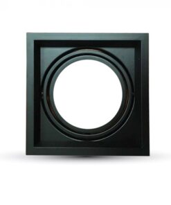 Χωνευτή Βάση 1xAR111 V-TAC Ρυθμιζόμενη Μαύρη Αλουμίνιο – 3581