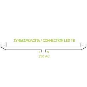 LED Λάμπα T8 G13 22W Diolamp 150cm 2150lm 320° Φυσικό Λευκό 4000K – 22T8NWE
