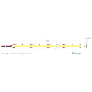 LED Ταινία 12W 24V CUBALUX Dimmable Dotless 1008lm/m  Θερμό 3000K 5 Μέτρα CL50-0112
