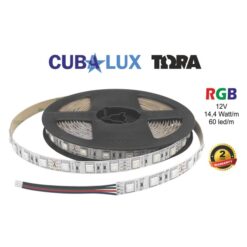 LED Ταινία 14.4W 12V CUBALUX Dimmable Αδιάβροχη IP65 RGB Πολύχρωμη 5 Μέτρα CL50-0046