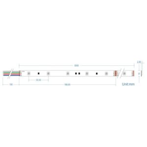 LED Ταινία 7.2W 24V CUBALUX Dimmable RGB Πολύχρωμη 5 Μέτρα CL50-0071