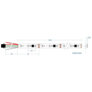 LED Ταινία 14.4W 12V CUBALUX Dimmable  RGB ADDRESSABLE Πολύχρωμη 5 Μέτρα CL13-0891