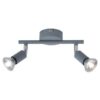 ΣΠΟΤ ΚΙΝΗΤΟ 2ΦΩΤΟ ΜΕΤΑΛΛΙΚΟ Max 7W 2XGU10 220X80X125mm ΓΚΡΙ ARTE ILLUMINA VORRAS