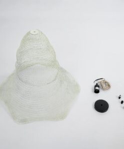 GloboStar® KENTUCKY 01892 Vintage Κρεμαστό Φωτιστικό Πλέγμα Μονόφωτο 1 x E27 IP20 Λευκό Μέταλλο – Μ60 x Π60 x Υ52cm