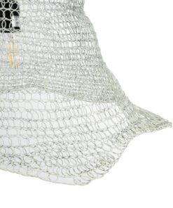 GloboStar® KENTUCKY 01892 Vintage Κρεμαστό Φωτιστικό Πλέγμα Μονόφωτο 1 x E27 IP20 Λευκό Μέταλλο – Μ60 x Π60 x Υ52cm