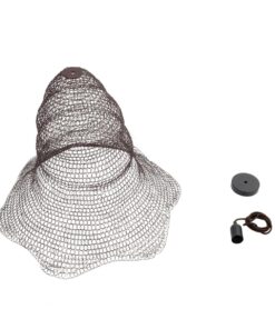 GloboStar® KENTUCKY 01893 Vintage Κρεμαστό Φωτιστικό Πλέγμα Μονόφωτο 1 x E27 IP20 Καφέ Μέταλλο – Μ60 x Π60 x Υ52cm