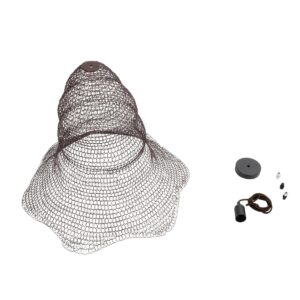 GloboStar® KENTUCKY 01893 Vintage Κρεμαστό Φωτιστικό Πλέγμα Μονόφωτο 1 x E27 IP20 Καφέ Μέταλλο – Μ60 x Π60 x Υ52cm