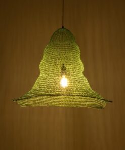 GloboStar® KENTUCKY 01894 Vintage Κρεμαστό Φωτιστικό Πλέγμα Μονόφωτο 1 x E27 IP20 Τιρκουάζ Μέταλλο – Μ60 x Π60 x Υ52cm