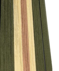 GloboStar® SALERNO 02335 Boho Κρεμαστό Φωτιστικό Πλέγμα Μονόφωτο 1 x E27 IP20 Πράσινο, Μπεζ & Καφέ Νήμα – Μ50 x Π50 x Υ60cm