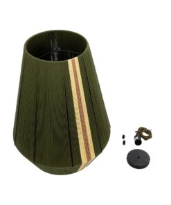 GloboStar® SALERNO 02335 Boho Κρεμαστό Φωτιστικό Πλέγμα Μονόφωτο 1 x E27 IP20 Πράσινο, Μπεζ & Καφέ Νήμα – Μ50 x Π50 x Υ60cm