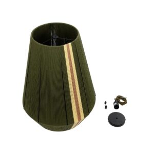 GloboStar® SALERNO 02335 Boho Κρεμαστό Φωτιστικό Πλέγμα Μονόφωτο 1 x E27 IP20 Πράσινο, Μπεζ & Καφέ Νήμα – Μ50 x Π50 x Υ60cm