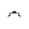 ΣΠΟΤ ΚΙΝΗΤΟ 2ΦΩΤΟ ΜΕΤΑΛΛΙΚΟ Max 7W 2XGU10 220X80X125mm ΜΑΥΡΟ ARTE ILLUMINA VORRAS