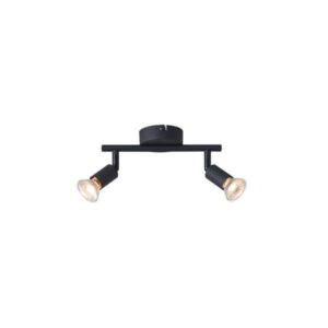 ΣΠΟΤ ΚΙΝΗΤΟ 2ΦΩΤΟ ΜΕΤΑΛΛΙΚΟ Max 7W 2XGU10 220X80X125mm ΜΑΥΡΟ ARTE ILLUMINA VORRAS