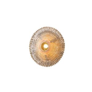 ΑΠΛΙΚΑ ΤΟΙΧΟΥ ΒΑΜΒΟΟ 1XE27 MAX 15W 400X140mm ΚΑΦΕ-ΜΑΥΡΟ ARTE ILLUMINA CYCLONE