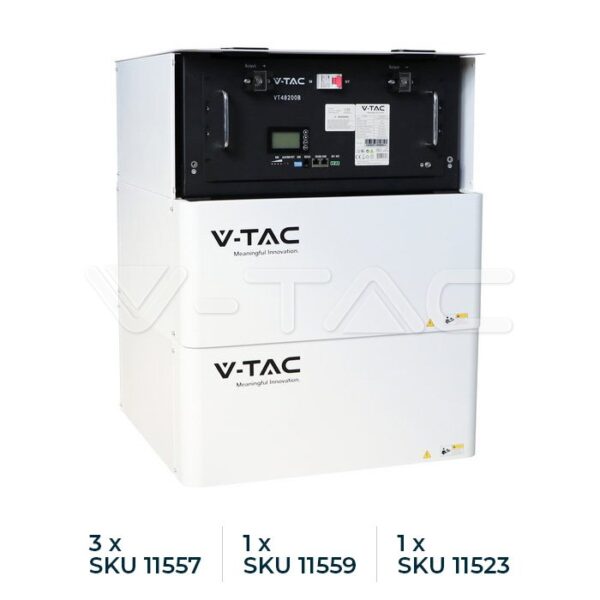 Σετ 10kW Τριφασικό Deye Inverter 11542 + 9.6kWh Μπαταρίες Φωτοβολταϊκών 11523  V-TAC – 12318VT