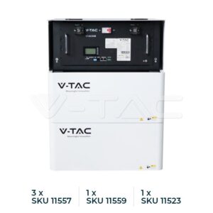 Σετ 10kW Τριφασικό Deye Inverter 11542 + 9.6kWh Μπαταρίες Φωτοβολταϊκών 11523  V-TAC – 12318VT