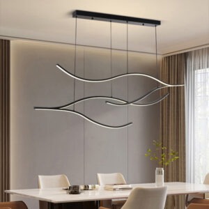ΦΩΤΙΣΤΙΚΟ ΚΡΕΜΑΣΤΟ ΑΛΟΥΜΙΝΙO 30W 3000Κ 2262Lm 30x1200x1450mm ΜΑΥΡΟ ARTE ILLUMINA WAVES – 144-18006