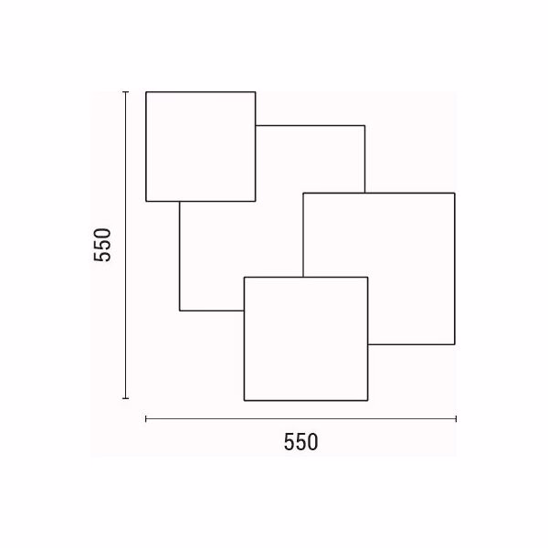 ΦΩΤΙΣΤΙΚΟ TOIXOY ΜΕΤΑΛΛIKO LED 30W 2600Lm 3000Κ 550X550mm ΛΕΥΚΟ ARTE ILLUMINA THALIA EUROLAMP – 144-58025