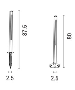 ΚΟΛΩΝΑΚΙ ΑΛΟΥΜΙΝΙΟΥ 12W 25X8000mm IP65 3000K ΜΑΥΡΟ ARTE ILLUMINA EUROLAMP – 145-20652
