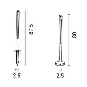 ΚΟΛΩΝΑΚΙ ΑΛΟΥΜΙΝΙΟΥ 12W 25X8000mm IP65 3000K ΜΑΥΡΟ ARTE ILLUMINA EUROLAMP – 145-20652