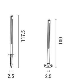 ΚΟΛΩΝΑΚΙ ΑΛΟΥΜΙΝΙΟΥ 15W 25X1000mm IP65 3000K ΜΑΥΡΟ ARTE ILLUMINA EUROLAMP – 145-20653