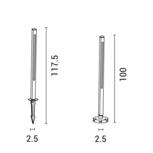 ΚΟΛΩΝΑΚΙ ΑΛΟΥΜΙΝΙΟΥ 15W 25X1000mm IP65 3000K ΜΑΥΡΟ ARTE ILLUMINA EUROLAMP – 145-20653