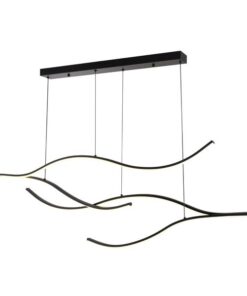 ΦΩΤΙΣΤΙΚΟ ΚΡΕΜΑΣΤΟ ΑΛΟΥΜΙΝΙO 30W 3000Κ 2262Lm 30x1200x1450mm ΜΑΥΡΟ ARTE ILLUMINA WAVES – 144-18006