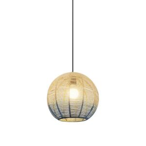 ΦΩΤΙΣΤΙΚΟ ΚΡΕΜΑΣΤΟ ΜΟΝΟΦΩΤΟ Ε27 D36XH28CM RATTAN ΛΕΥΚΟ ΓΑΛΑΖΙΟ ARTE ILLUMINA KAI