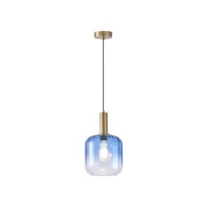 ΦΩΤΙΣΤΙΚΟ ΚΡΕΜΑΣΤΟ ΑΝΑΓΛΥΦΟ ΓΥΑΛΙ 1XΕ27 15W 200X210mmX160cm ΜΠΛΕ ARTE ILLUMINA OMBRE