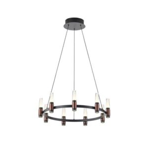 ΦΩΤΙΣΤΙΚΟ ΚΡΕΜΑΣΤΟ ΑΛΟΥΜΙΝΙΟ LED 43W 3000K 4300Lm Φ630XΗ1500mm ΜΑΥΡΟ-ΚΑΦΕ  ARTE ILLUMINA VELAS