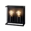 ΑΠΛΙΚΑ ΤΟΙΧΟΥ ΜΕΤΑΛΛΙΚΗ Ε27 2Χ20W 220X220X95mm IP65 ΜΑΥΡΗ ARTE ILLUMINA