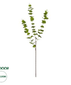 GloboStar® Artificial Garden EUCALYPTUS BRANCH 20484 Τεχνητό Διακοσμητικό Κλαδί Ευκάλυπτου Πράσινο Π30 x Μ30 x Υ80m