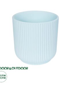 GloboStar® Artificial Garden SEMINYAK 20519 Διακοσμητική Κεραμική Γλάστρα Λευκή Π17 x M17 x Υ17