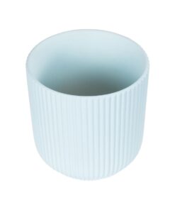 GloboStar® Artificial Garden SEMINYAK 20519 Διακοσμητική Κεραμική Γλάστρα Λευκή Π17 x M17 x Υ17