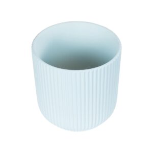 GloboStar® Artificial Garden SEMINYAK 20519 Διακοσμητική Κεραμική Γλάστρα Λευκή Π17 x M17 x Υ17