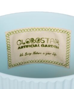 GloboStar® Artificial Garden SEMINYAK 20519 Διακοσμητική Κεραμική Γλάστρα Λευκή Π17 x M17 x Υ17